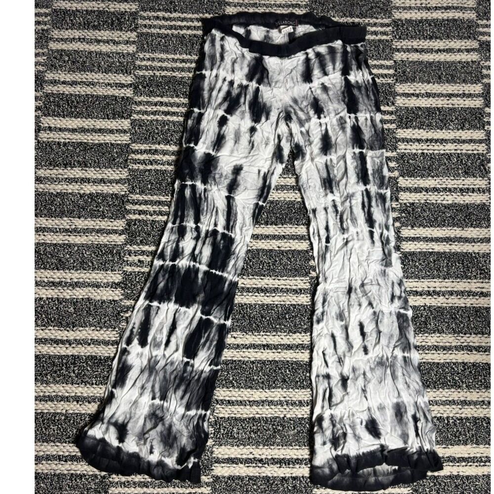 BILLABONG WOMENS SIZE SMALL Y2K TIE DYE BELL BOTTOM PANTS